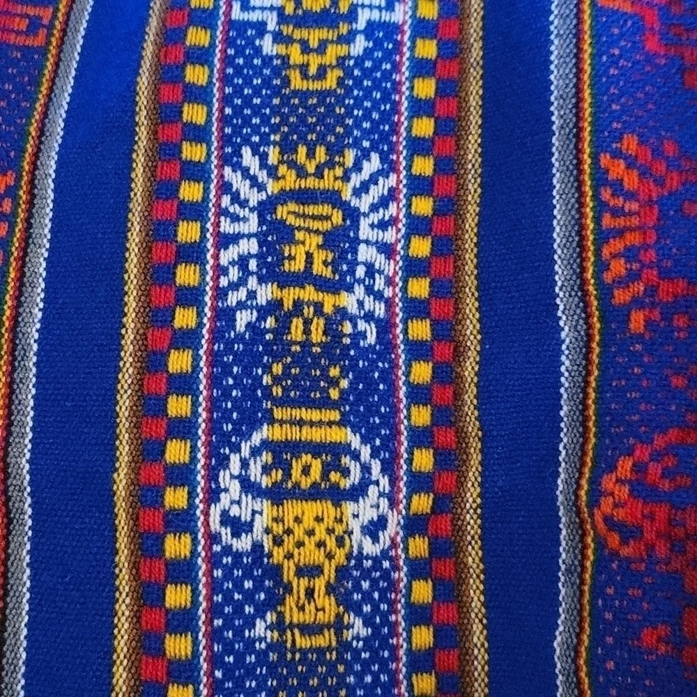 Andean Peruvian Rainbow Ceremonial Altar Tablecloth Throw